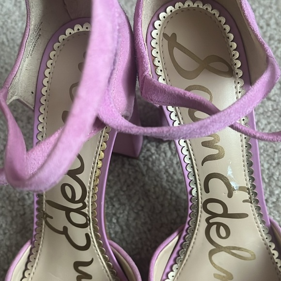 Sam Edelman Simmons- Fiji Pink Suede Block Heels size 7 - Picture 4 of 9